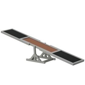 Wooden Dog Agility Seesaw for Training and Exercise, Gray (Option: Gray-815x350x150 mm)