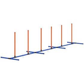 Dog Agility Training Equipment Adjustable Poles for Dog Agility Course with Carry Bag (Option: Orange-770x160x150 mm)